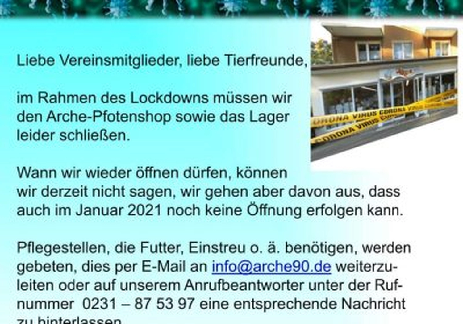 Tierschutzorganisation Arche 90 e.V. - Gutschein